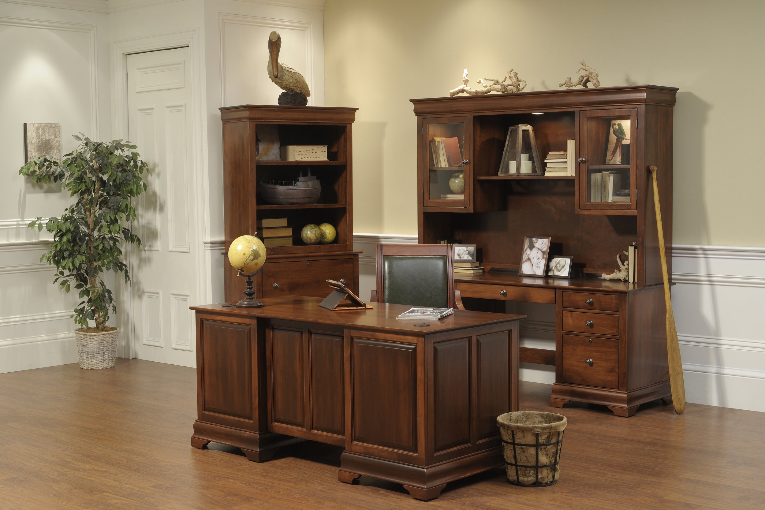 Customizable Bordeaux L-Shaped Desk — Miller's Home Furnishings